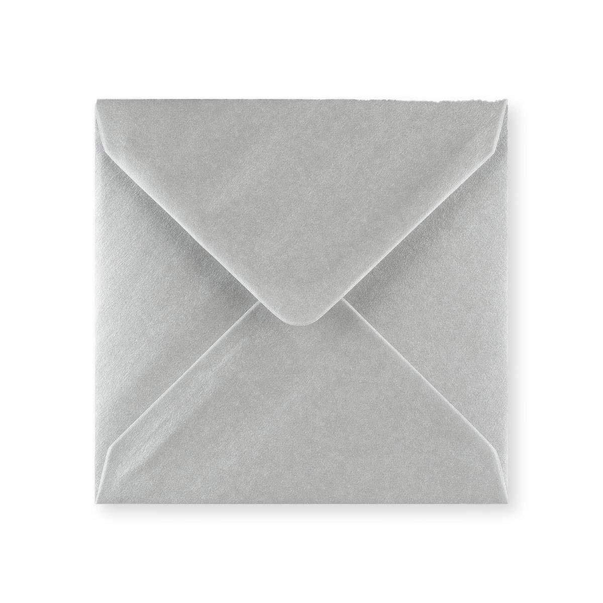 Metallic Silver Gummed V-Flap Greeting Card Envelope (130 x 130mm)