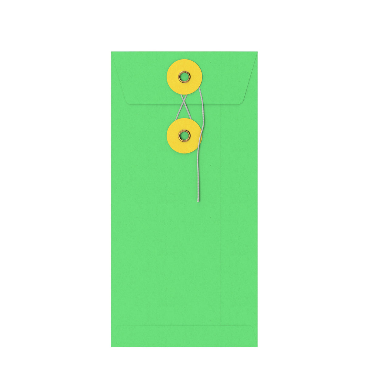 Coloured envelopes with string and washer closure