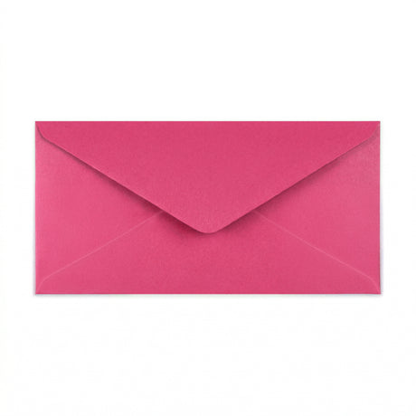DL Fuschia Pink Gummed V-Flap Envelope (110 x 220mm)