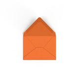 C7 Flame Orange British Made Gummed V-Flap Envelope (82 x 113mm)