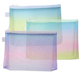 Gradient Nylon Mesh Zipper Pouch
