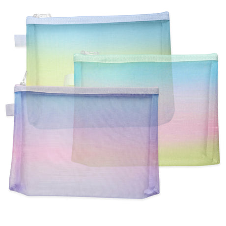 Gradient Nylon Mesh Zipper Pouch