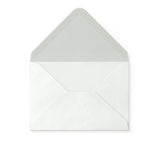 White Envelope Hammered Texture 65x94 mm
