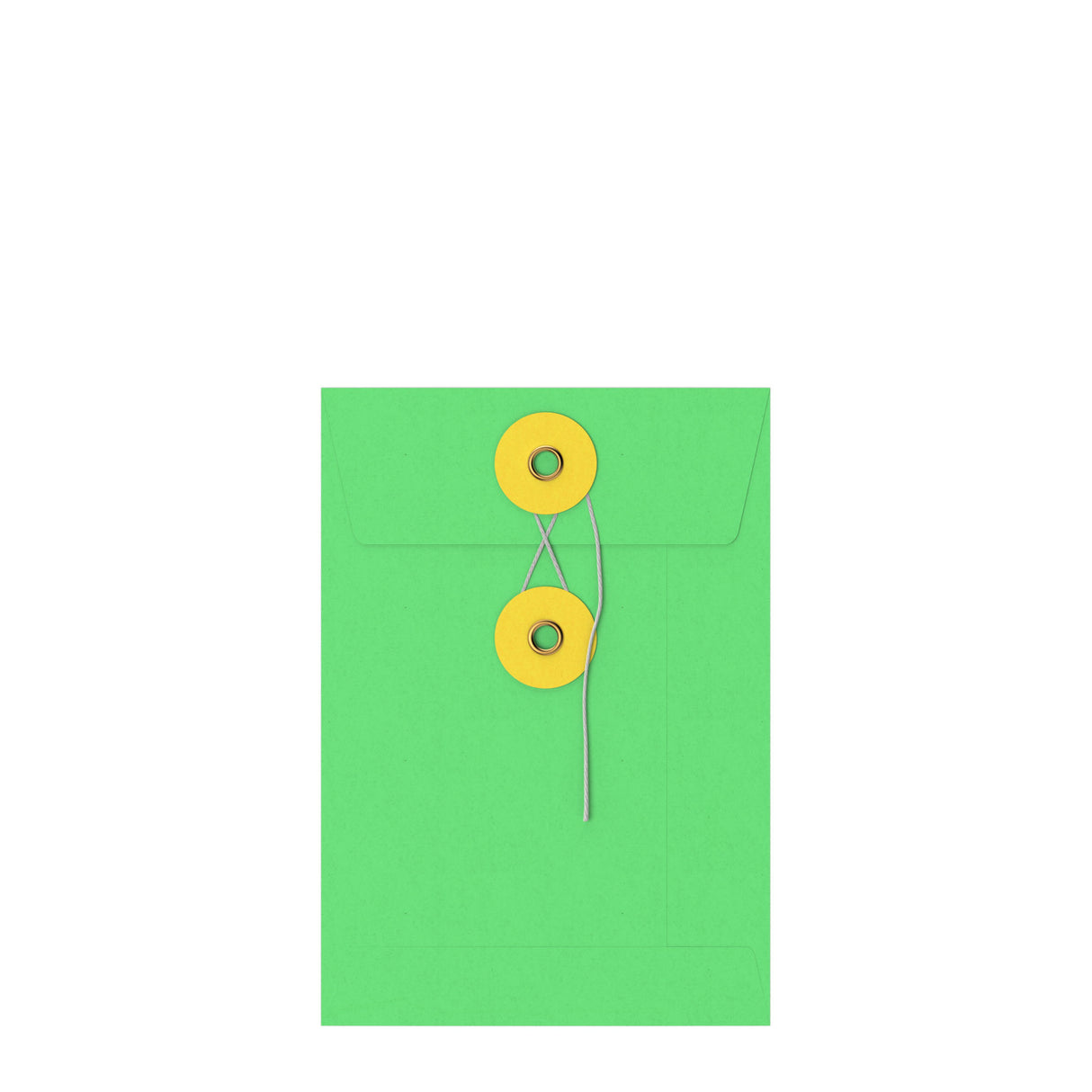 Coloured envelopes with string and washer closure