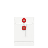 Coloured envelopes with string and washer closure