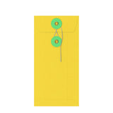 Coloured envelopes with string and washer closure